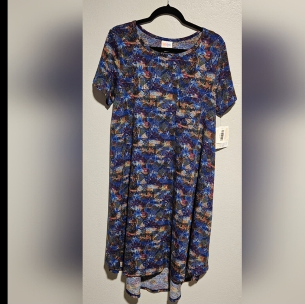 LuLaRoe Black and Red High Low Carly Dress Size Large